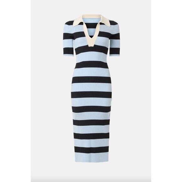 A.L.C. Striped Darcy Dress Sz L - Picture 3 of 8